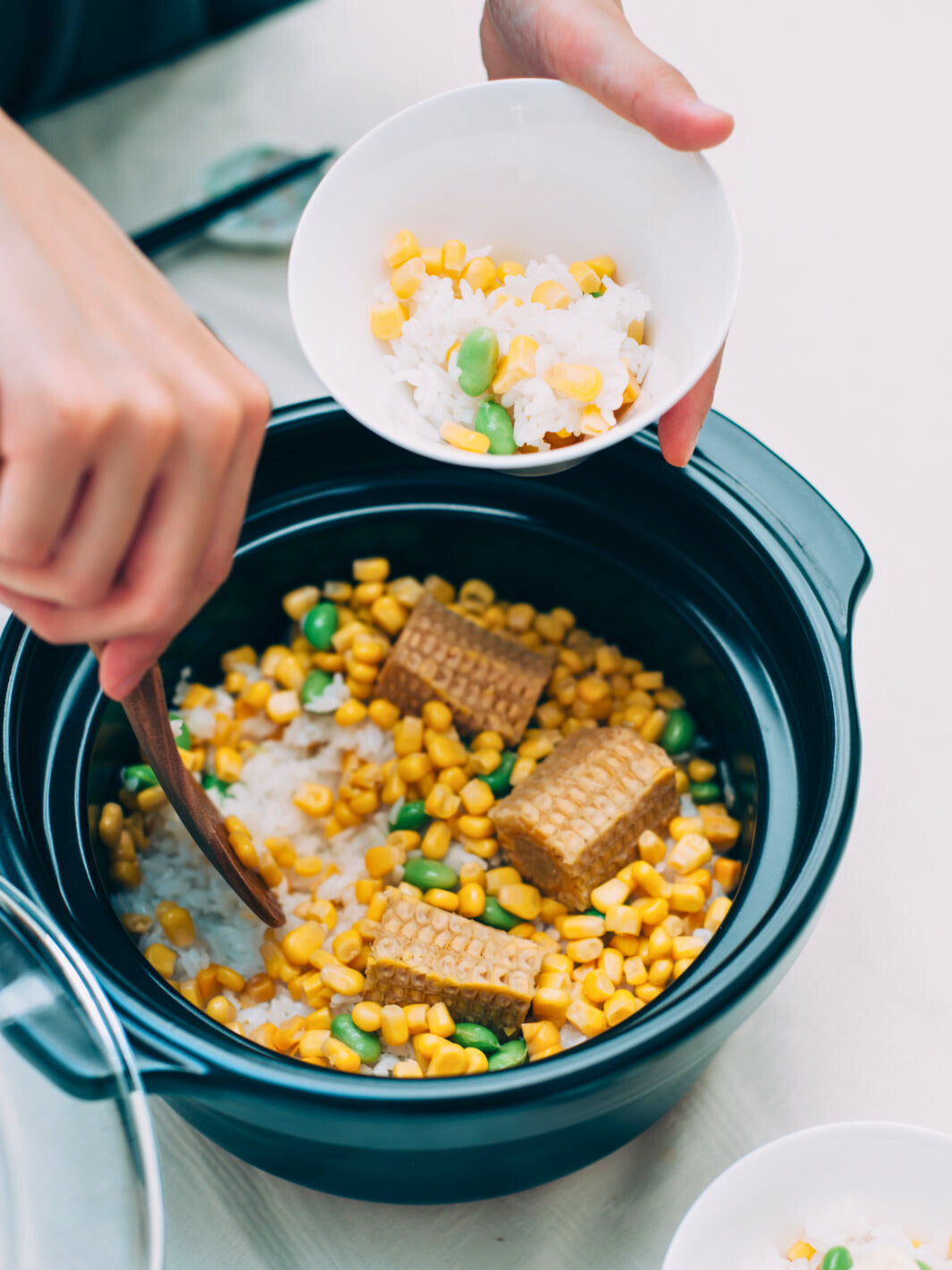 HARIO Gohangama Glass Lid Rice Cooker