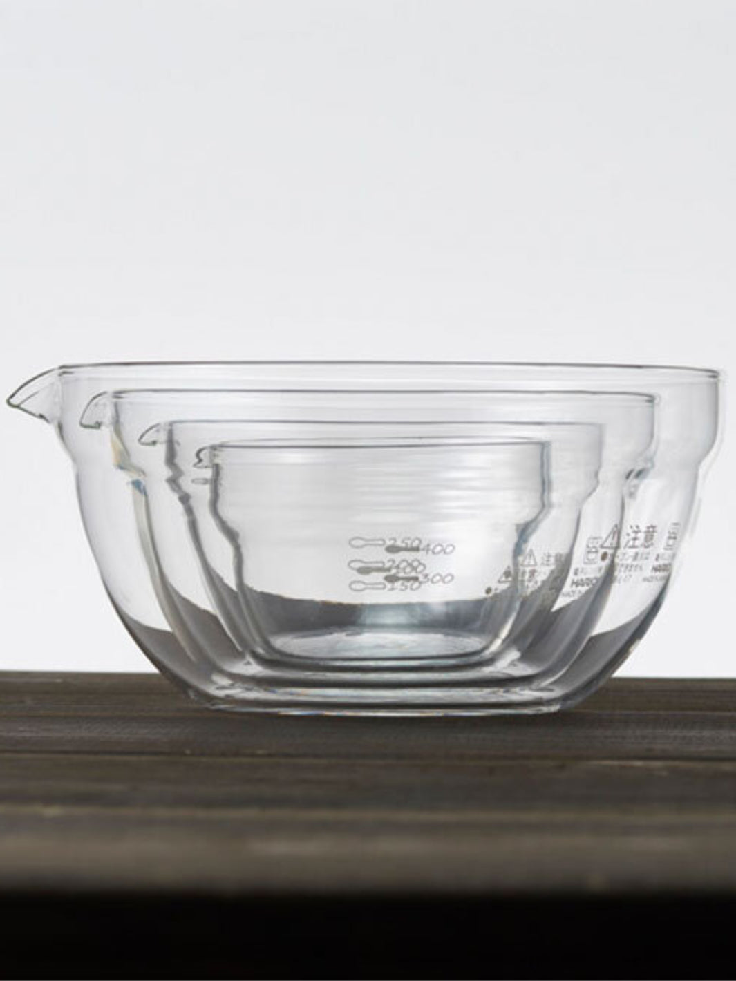 HARIO Mixing Bowl with Spout 4-Piece Set