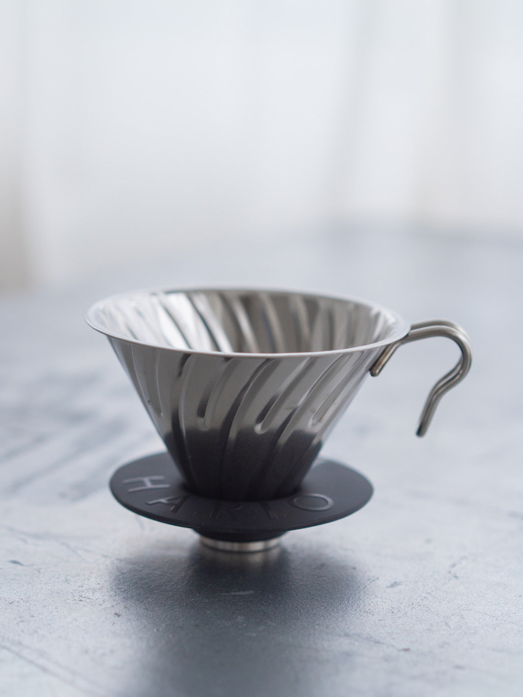 HARIO V60-02 Metal Dripper (Silver)
