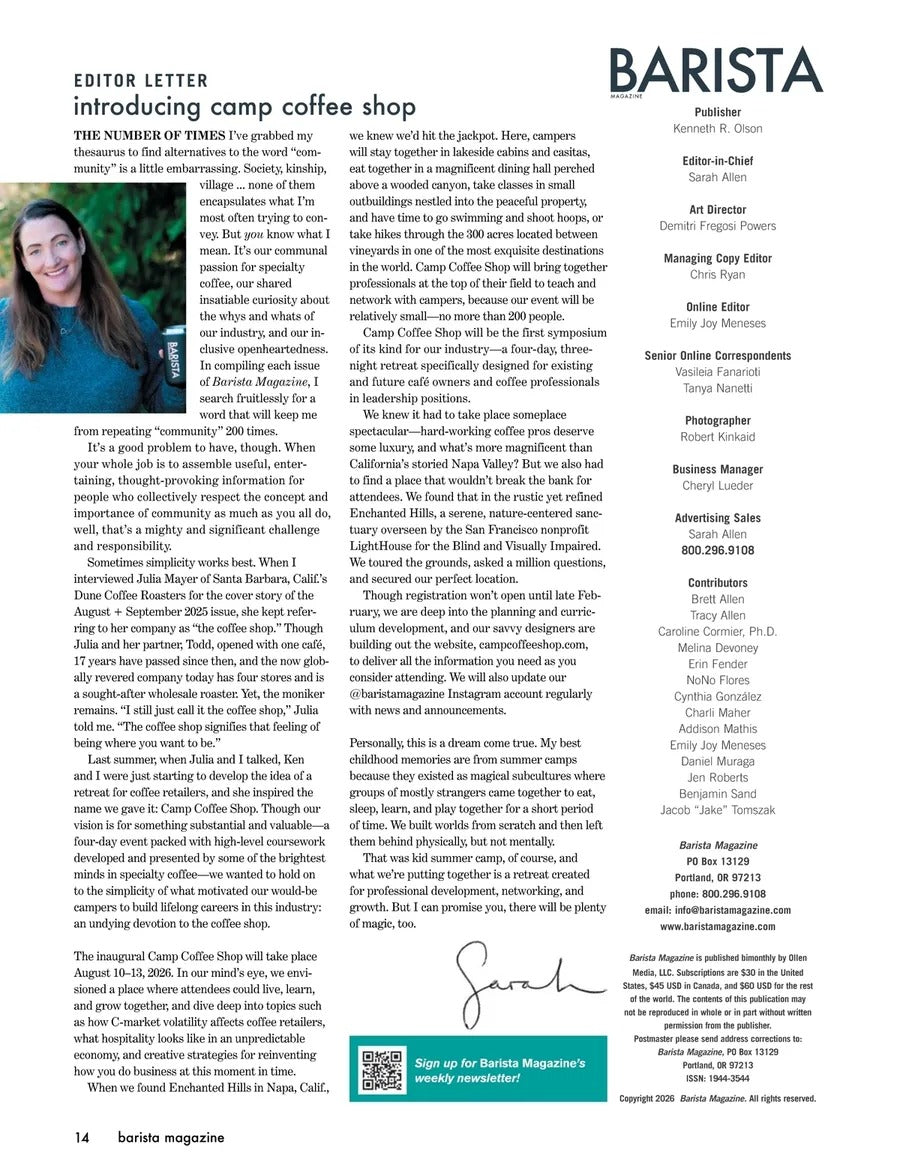 Barista Magazine LIMIT ONE