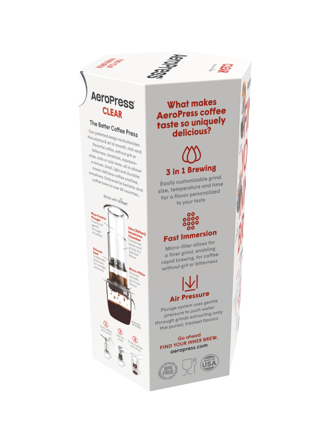 AeroPress Clear Coffee Maker (Transparent) (Damaged Box)