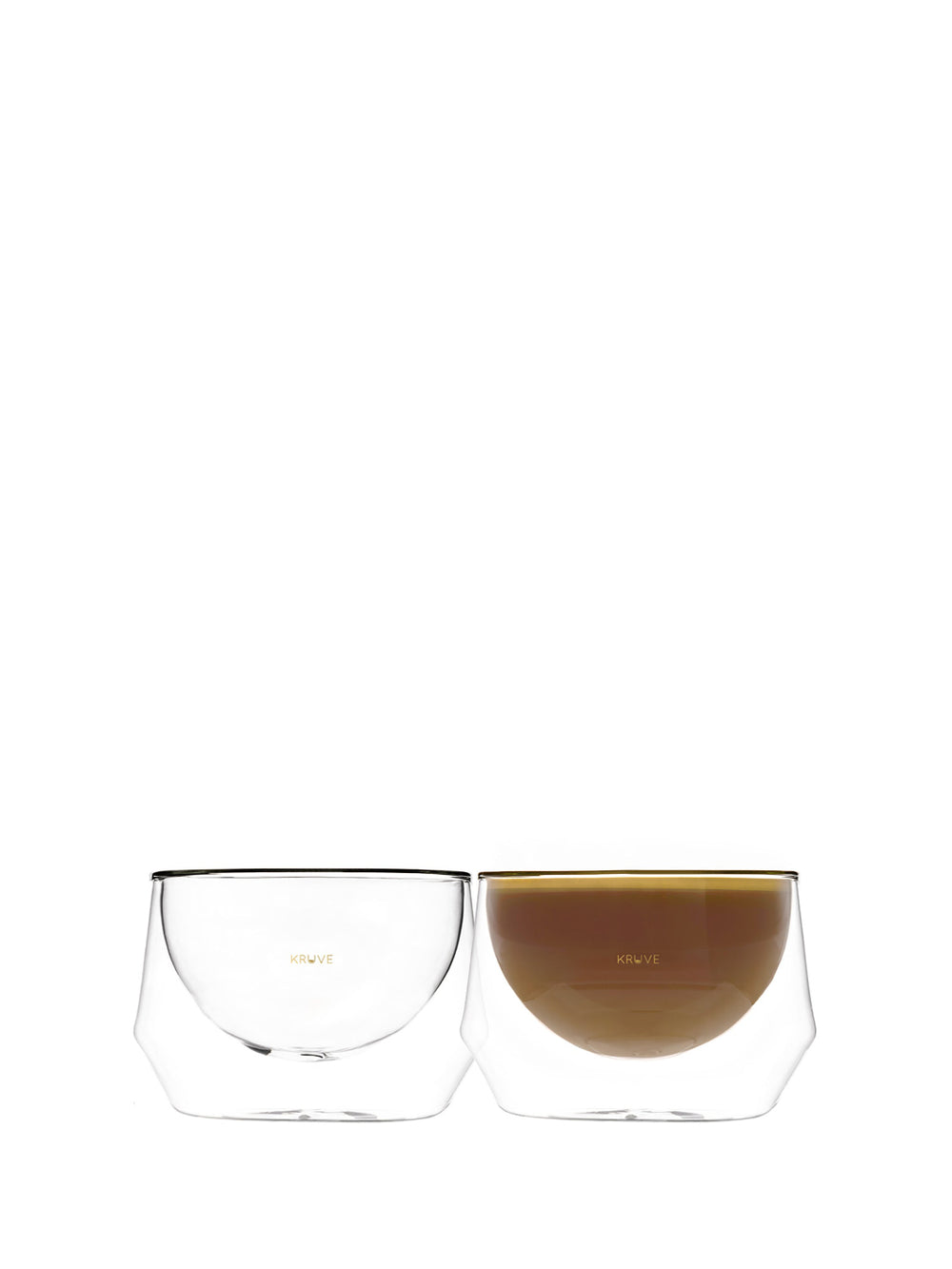 Photo of KRUVE IMAGINE Glasses (2-Pack) ( Latte (250ml 8.5oz) Clear ) [ Kruve ] [ Coffee Glasses ]