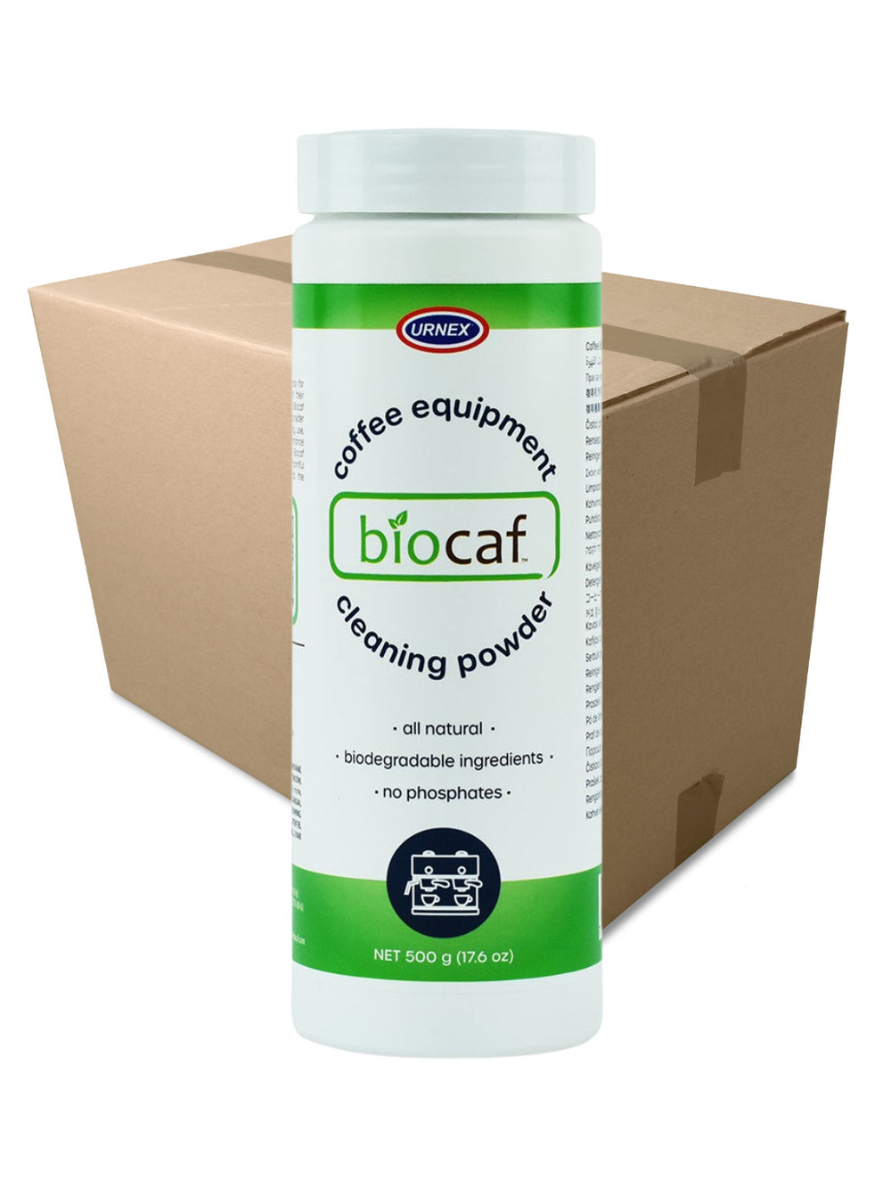 Photo of URNEX Biocaf Coffee Equipment Cleaning Powder (500g/17.6oz) ( 12 Units (1 Case) ) [ Urnex ] [ Cleaners ]