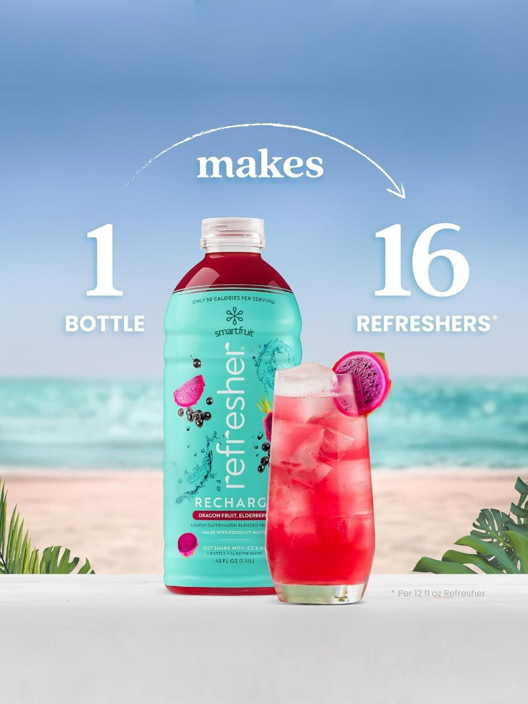 SmartFruit Recharge Refresher (1419.53ml/48oz) (Dragonfruit, Elderberry)