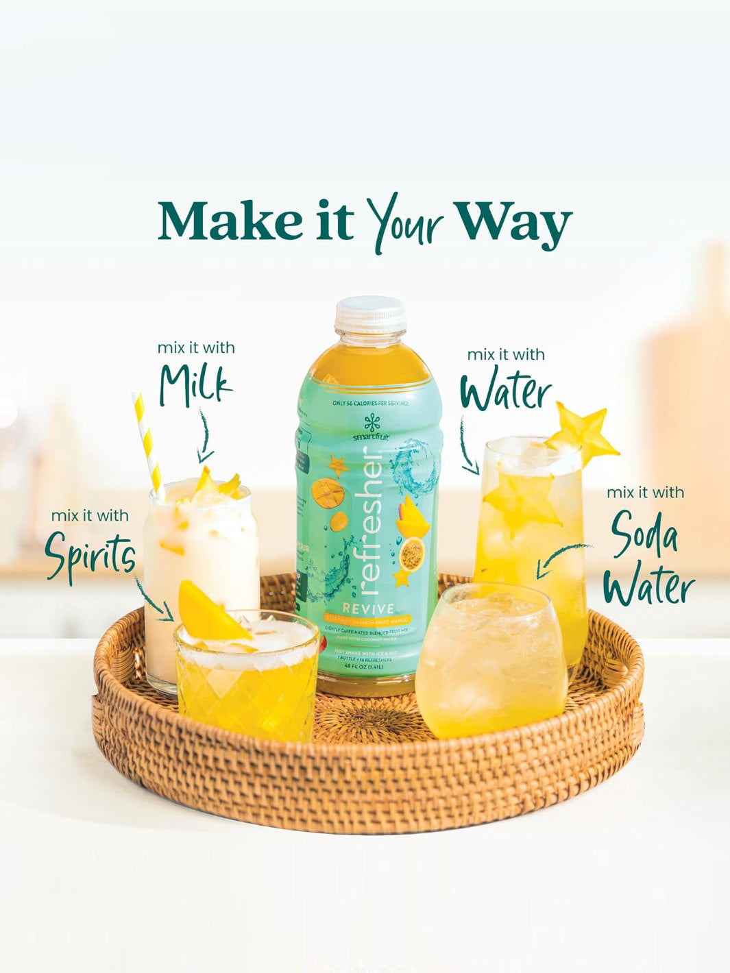 SmartFruit Revive Refresher (1419.53ml/48oz) (Star Fruit, Passion Fruit, Mango)