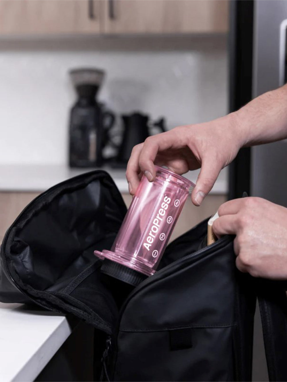 Photo of AeroPress Clear Coffee Maker (Pink) (Damaged Box) ( ) [ Yard Sale ] [ Yard Sale ]