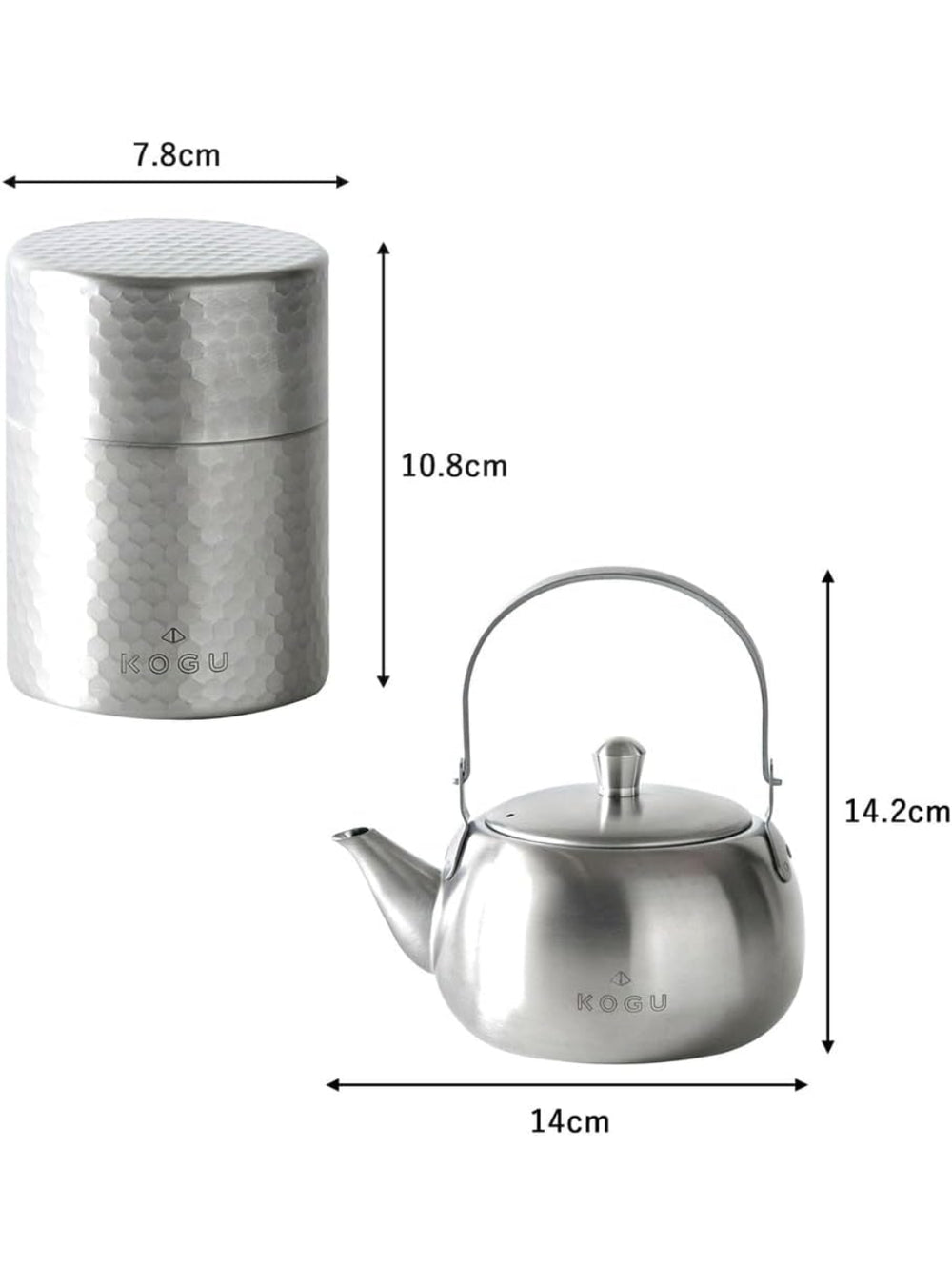 Photo of KOGU 2-Piece Tea Set (Kyusu Teapot and Tea Canister) ( ) [ KOGU ] [ Tea Equipment ]
