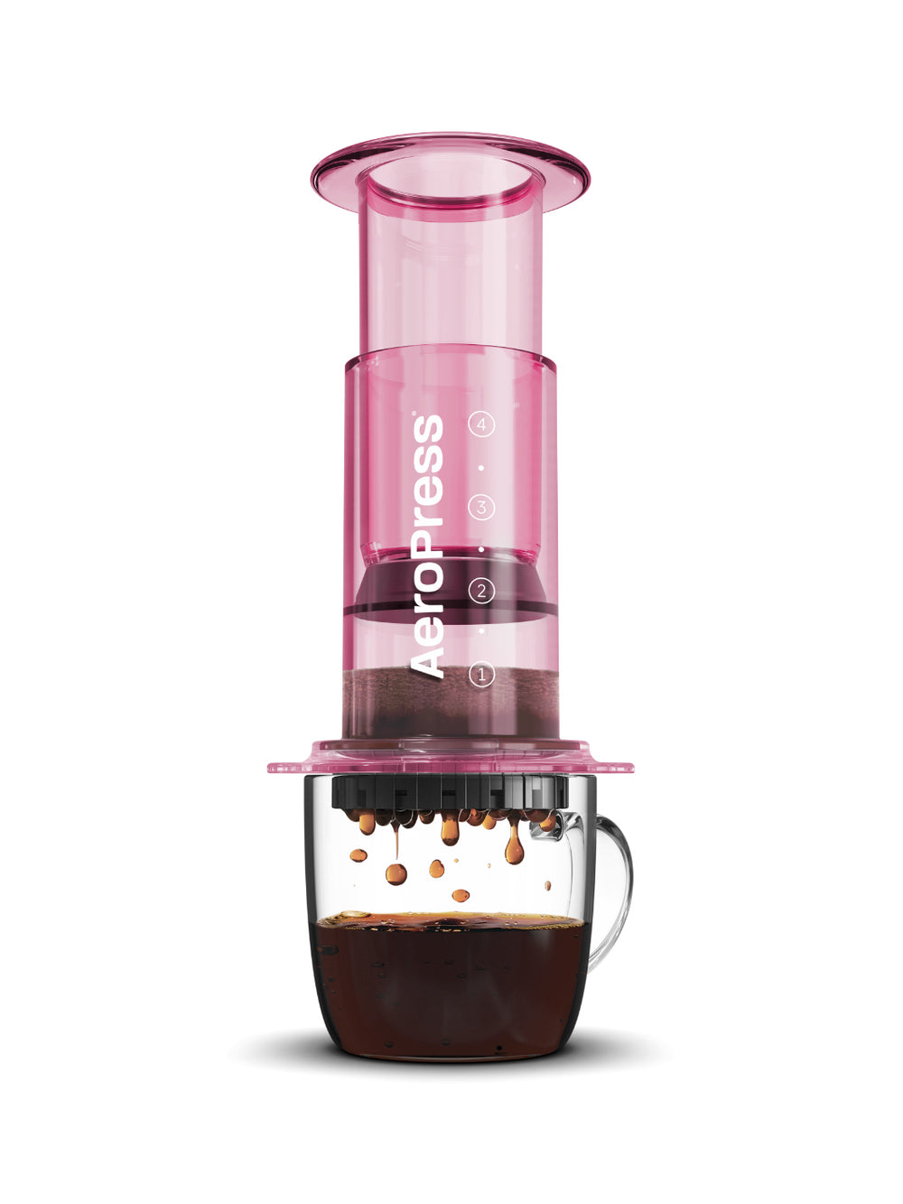 Photo of AeroPress Clear Coffee Maker (Pink) (Damaged Box) ( Default Title ) [ Yard Sale ] [ Yard Sale ]