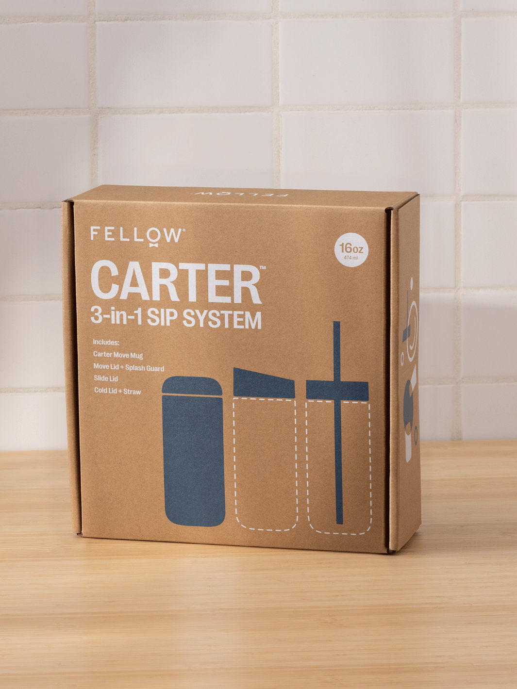 FELLOW Carter 3-in-1 Sip System (16oz/474ml)