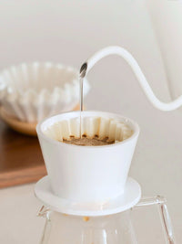 Photo of TIMEMORE Crystal Eye B75 Dripper (Ceramic) (White) ( ) [ Timemore ] [ Pourover Brewers ]