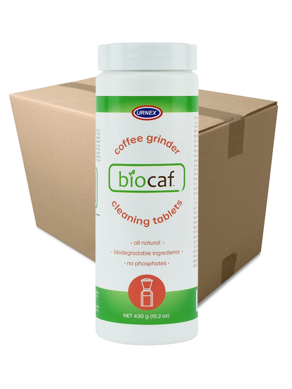 Photo of URNEX Biocaf Grinder Cleaning Tablets (430g/15.2oz) ( 12 Units (1 Case) ) [ Urnex ] [ Cleaners ]