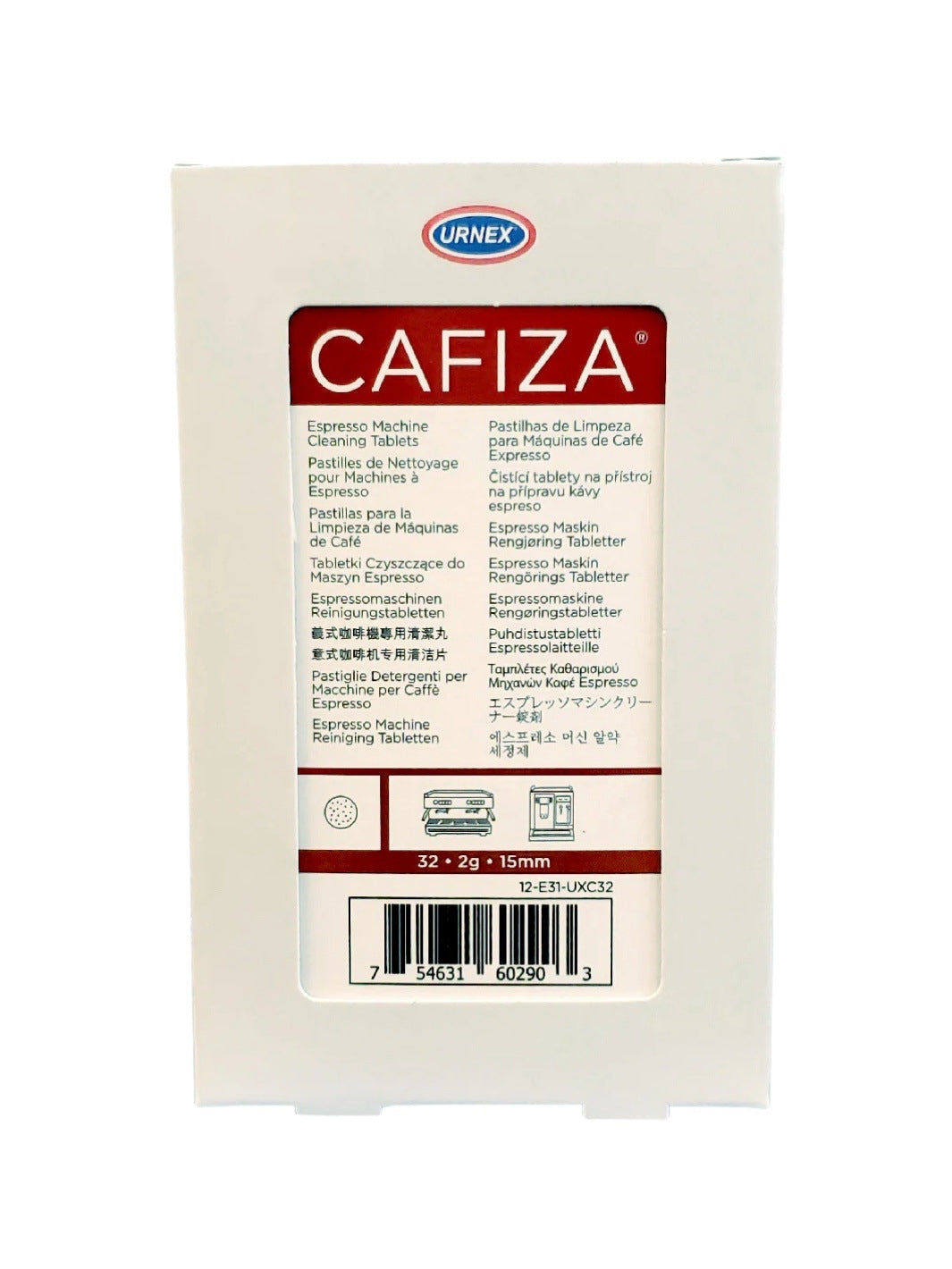 URNEX Cafiza Espresso Machine Cleaning Tablets (2g tabs) (32-Count)