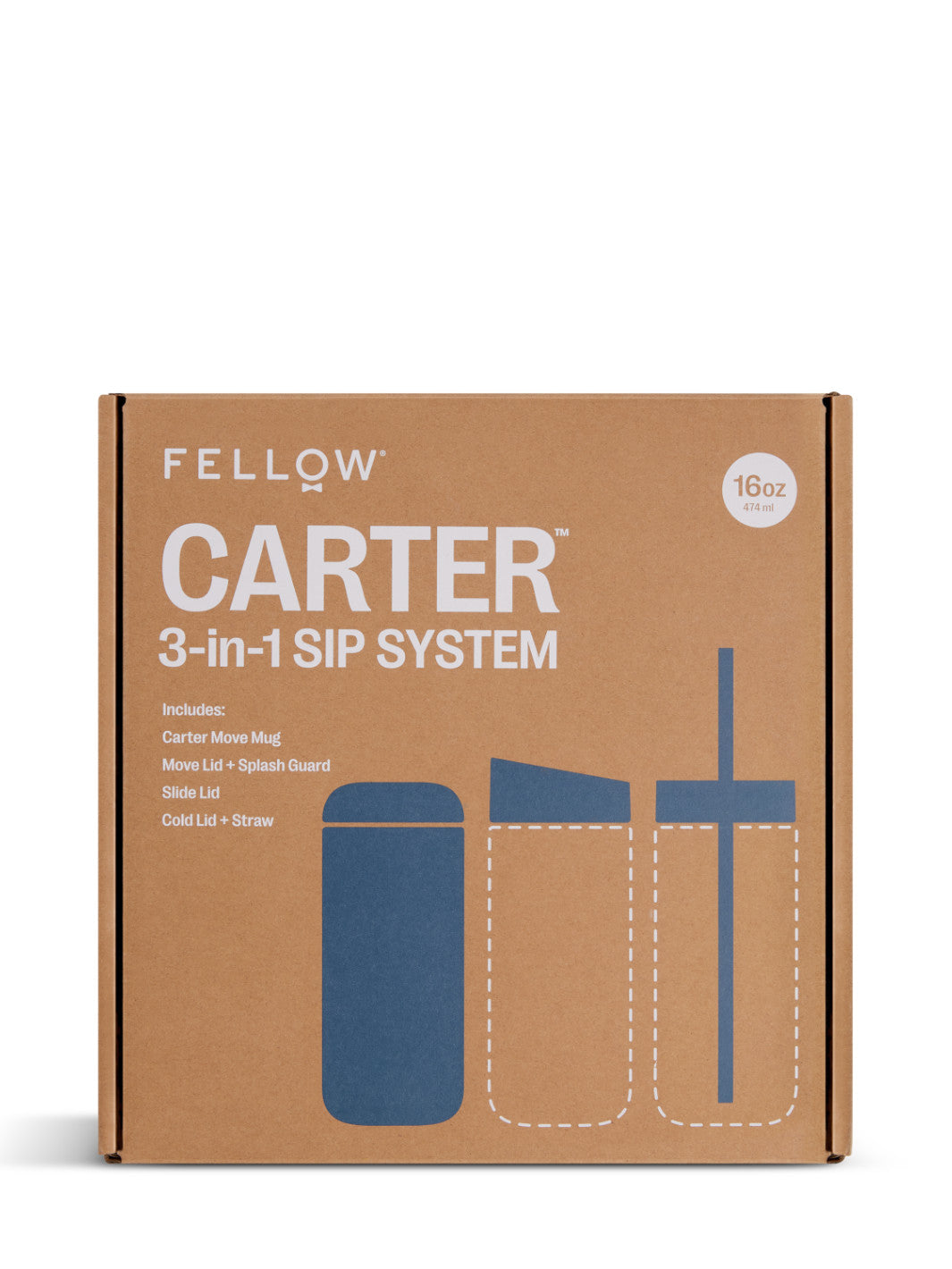 FELLOW Carter 3-in-1 Sip System (16oz/474ml)