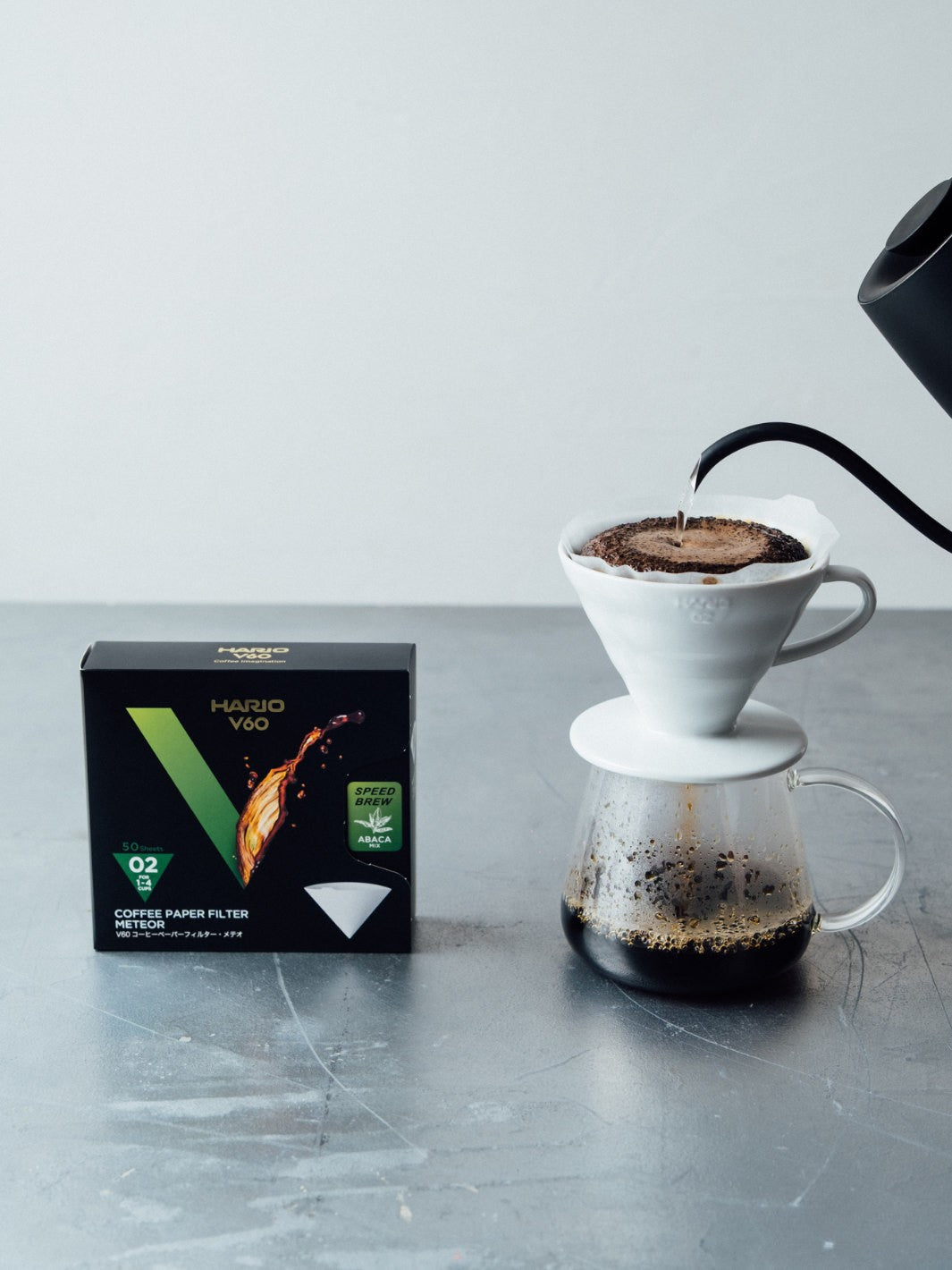 HARIO METEOR V60-02 Abaca Speed Filters (50-Pack)