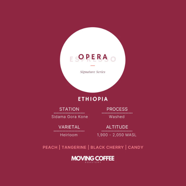 Moving Coffee - Opera Espresso – Eight Ounce Coffee