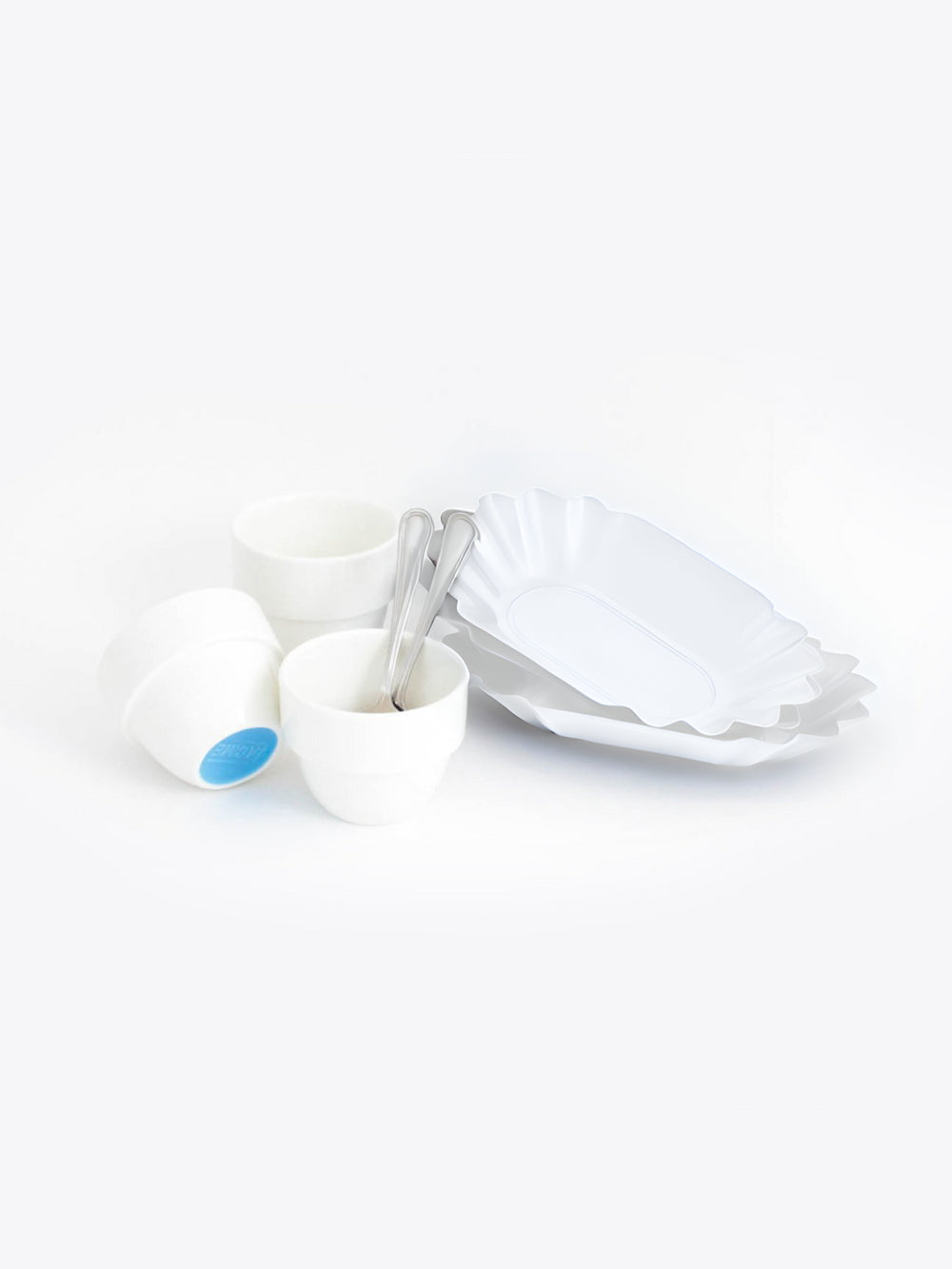 Photo of Coffee Cupping Kits ( Starter Kit: 3 Taster Cups 2 spoons 3 trays 110ml ) [ Eight Ounce Coffee ] [ Coffee Kits ]