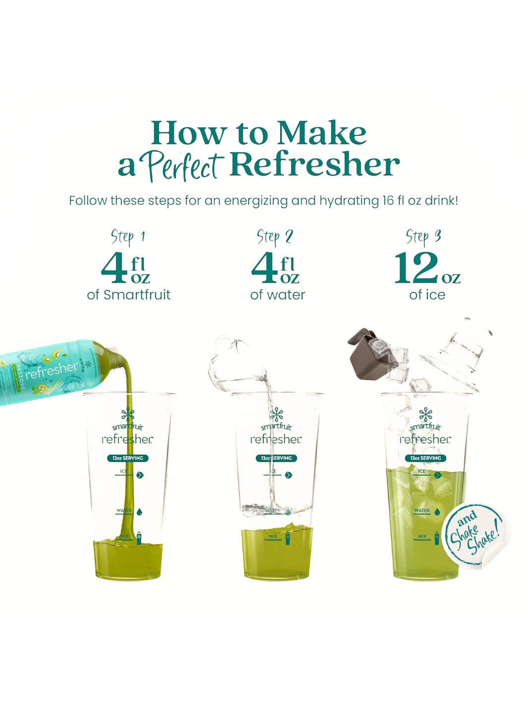 SmartFruit Restore Refresher (1419.53ml/48oz) (Kiwi, Lemongrass, Mint)