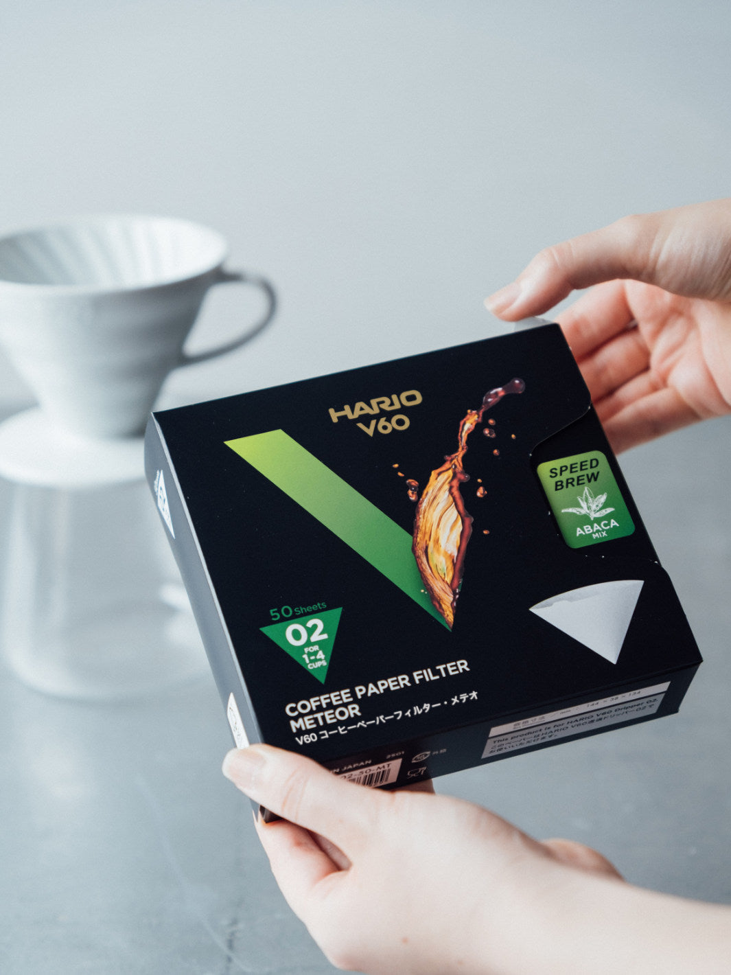 HARIO METEOR V60-02 Abaca Speed Filters (50-Pack)