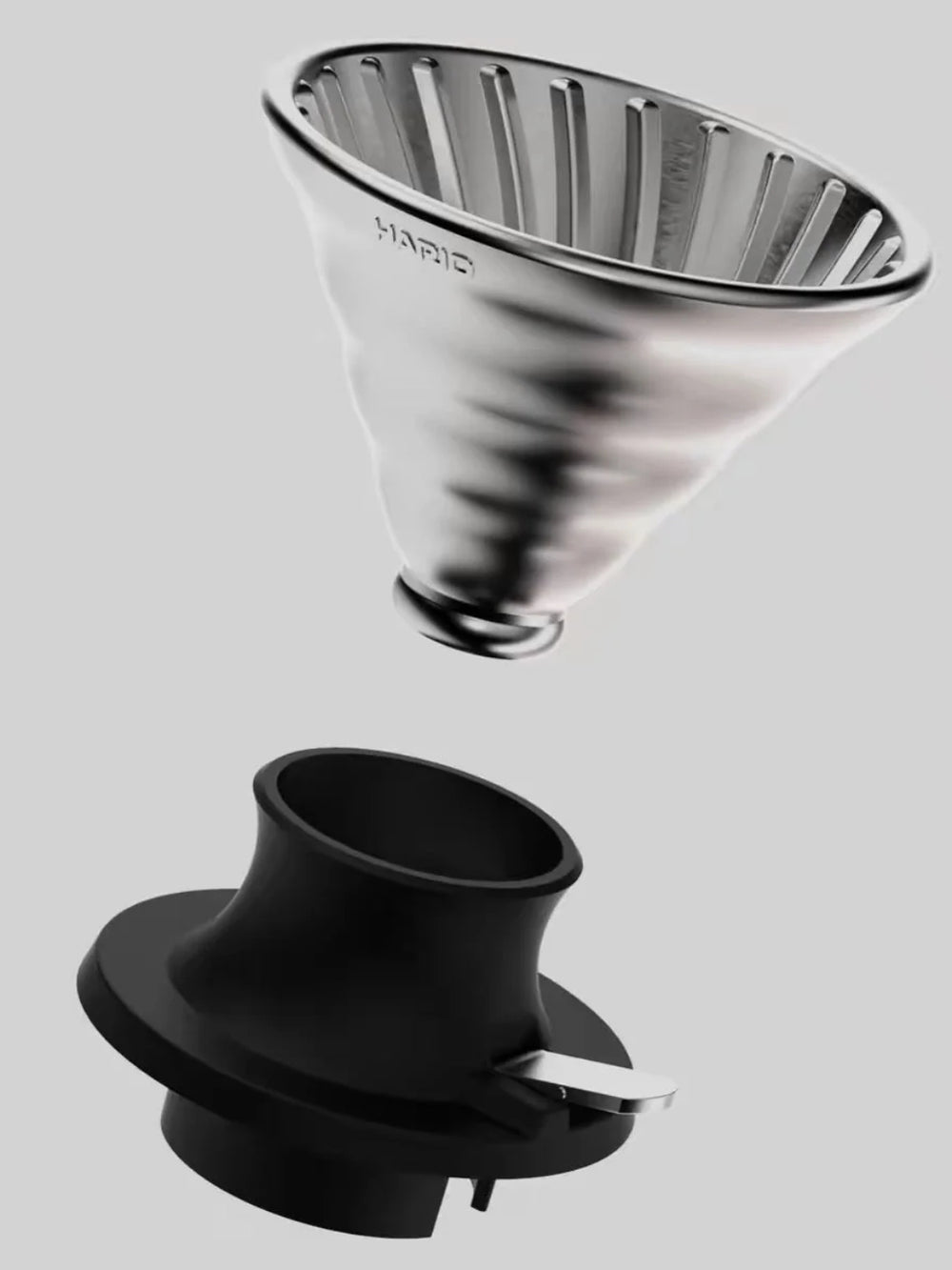 HARIO V60-02 SWITCH Immersion Dripper (200ml/6.76oz) (Stainless Steel)