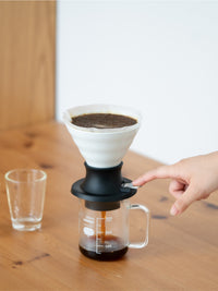 Photo of HARIO V60-02 SWITCH Immersion Dripper (200ml/6.76oz) (Ceramic) ( ) [ HARIO ] [ Steep and Release Brewers ]