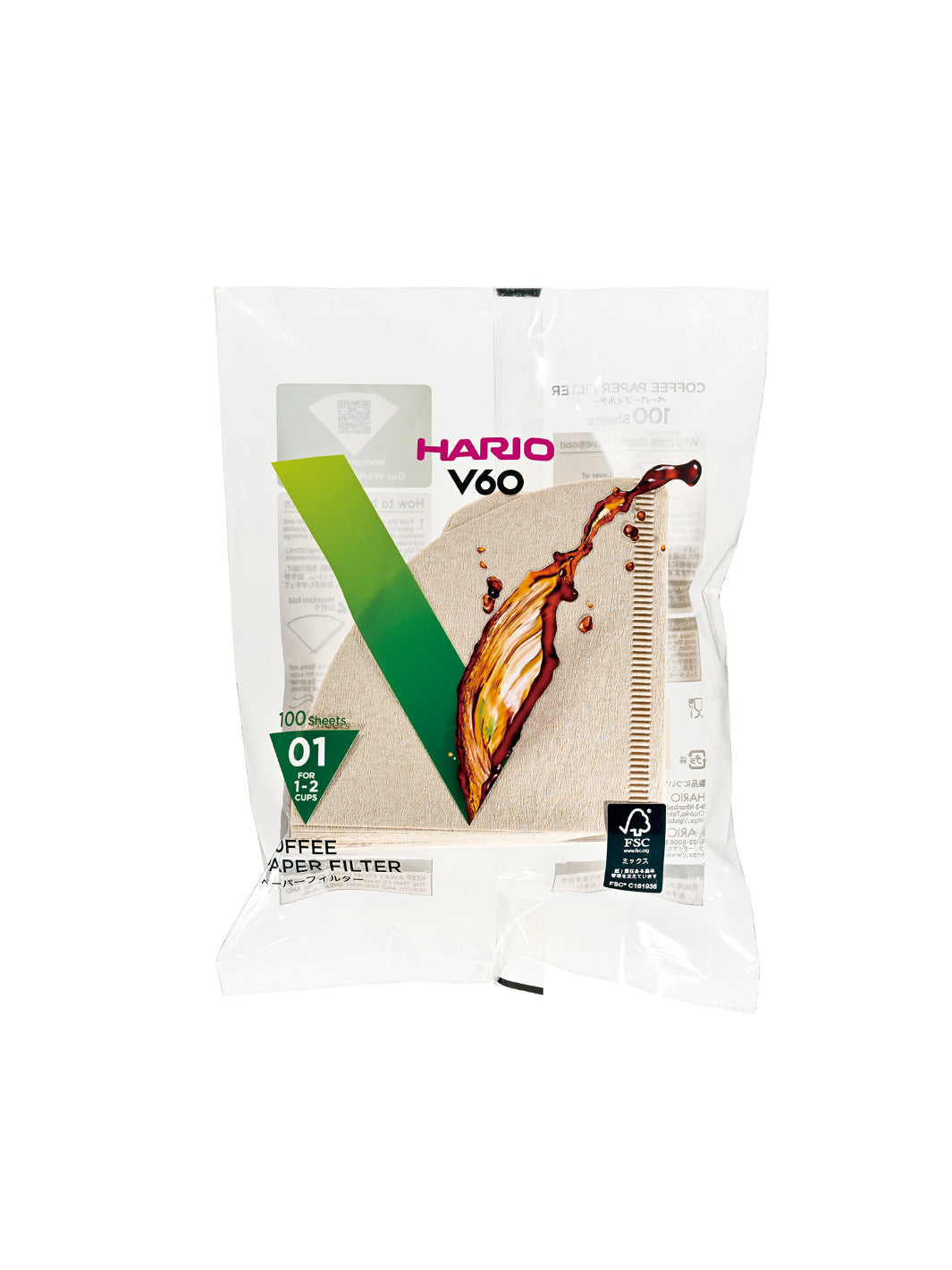 HARIO V60-01 Filters (100-Pack)