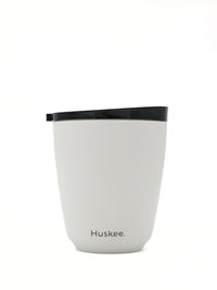 Photo of HUSKEE Steel Cup + Lid (237ml/8oz) ( White ) [ Huskee ] [ Coffee Cups ]