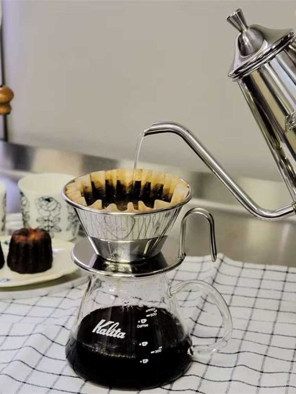 Photo of KALITA Wave 185 Tsubame Dripper (Stainless Steel) ( ) [ Kalita ] [ Pourover Brewers ]