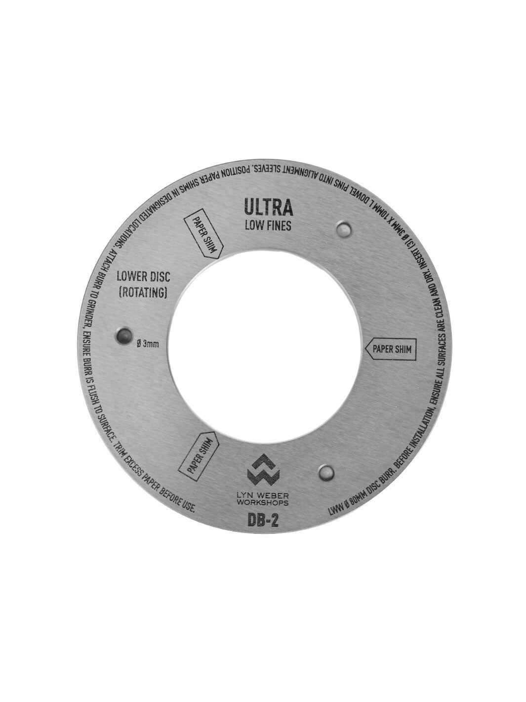 WEBER WORKSHOPS EG-1 Ultra Burr Set (⌀80mm) (Low Fines)