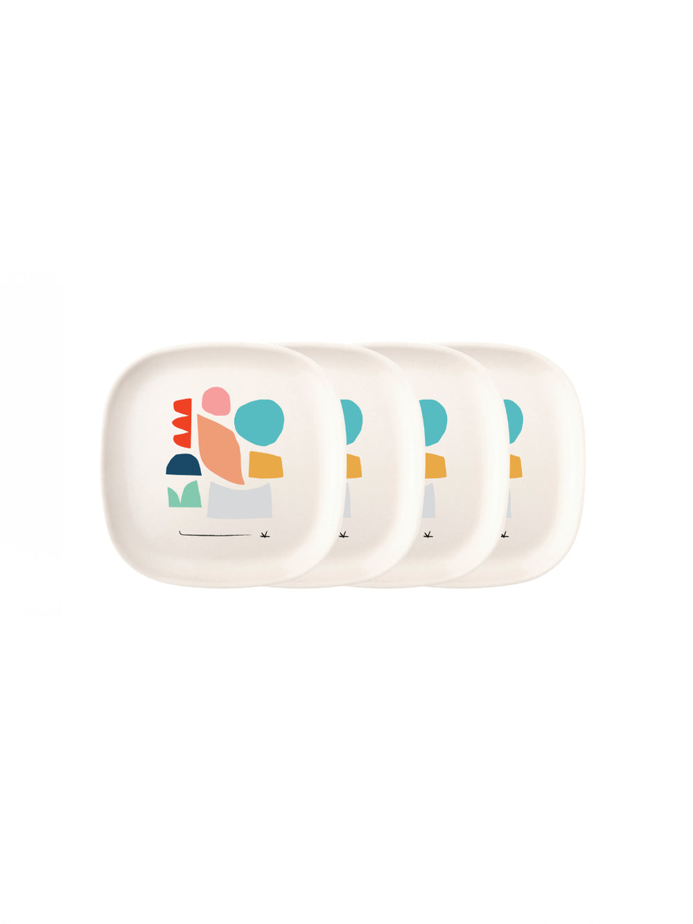 Photo of EKOBO Gusto Medium Plate Set (Colour Series - 4 plates) ( Default Title ) [ EKOBO ] [ Plates ]