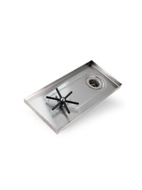 Photo of ESPRESSO PARTS Rinser w/ Side Drain/Rack (381x178mm/15x7in) ( ) [ Espresso Parts ] [ Pitcher Rinsers ]