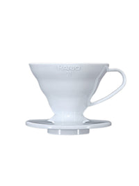 Photo of HARIO V60-01 Dripper (Plastic) ( White ) [ HARIO ] [ Pourover Brewers ]