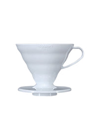 Photo of HARIO V60-02 Dripper (Plastic) ( White Standard (JP EN) ) [ HARIO ] [ Pourover Brewers ]