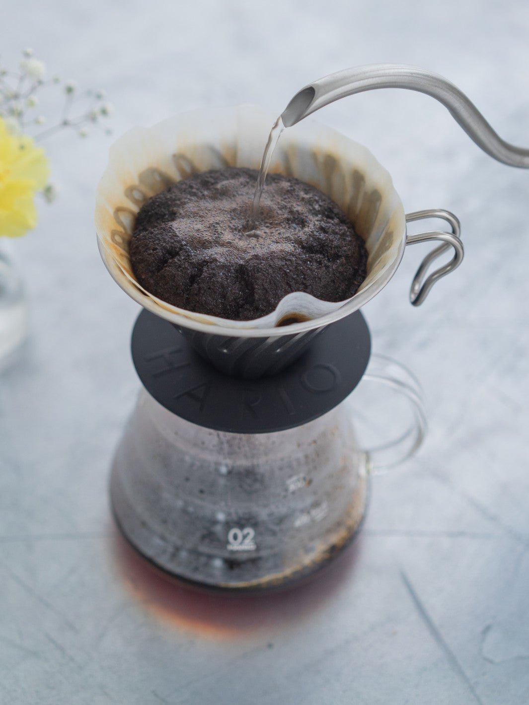 HARIO V60-02 Metal Dripper (Silver)