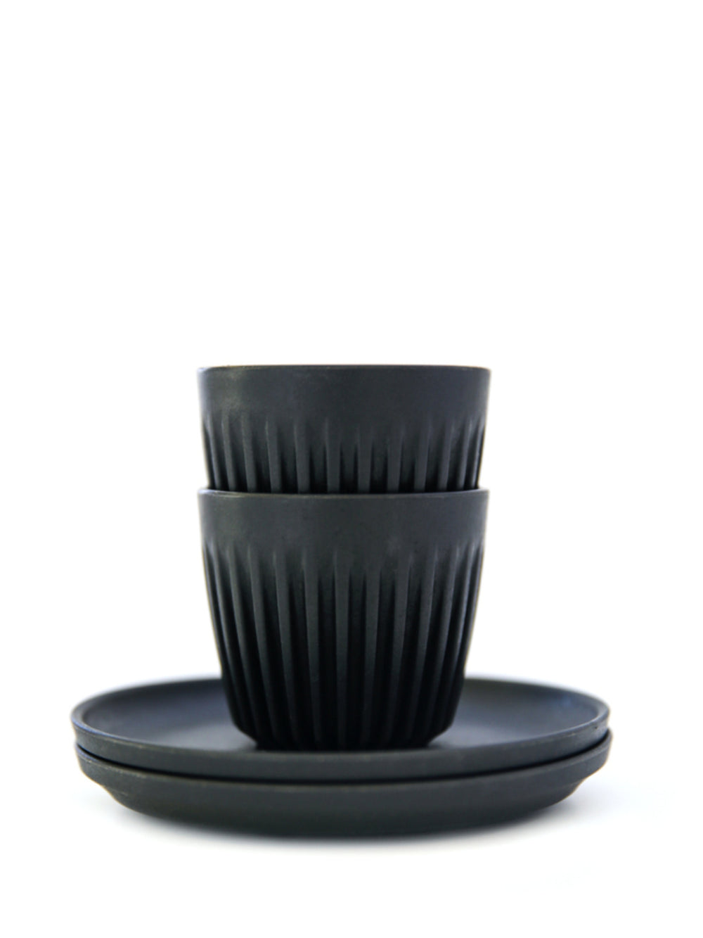 Photo of HUSKEE Original Espresso Set (88ml/3oz) ( Charcoal ) [ Huskee ] [ Coffee Cups ]