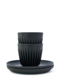 Photo of HUSKEE Original Espresso Set (88ml/3oz) ( Charcoal ) [ Huskee ] [ Coffee Cups ]