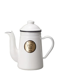 Photo of KALITA Enameled Pelican Pot (1L/34oz) ( White ) [ Kalita ] [ Kettles ]