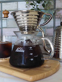 Photo of KALITA Wave Glass Server (500ml/17oz) ( ) [ Kalita ] [ Decanters ]